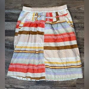 Anthropologie The Odells Cotton Patchwork Skirt Size M